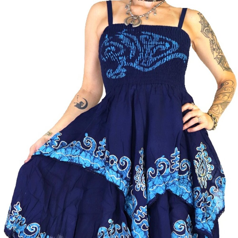 Beautiful Fairy Boho Hippie Hestia Blue Dress